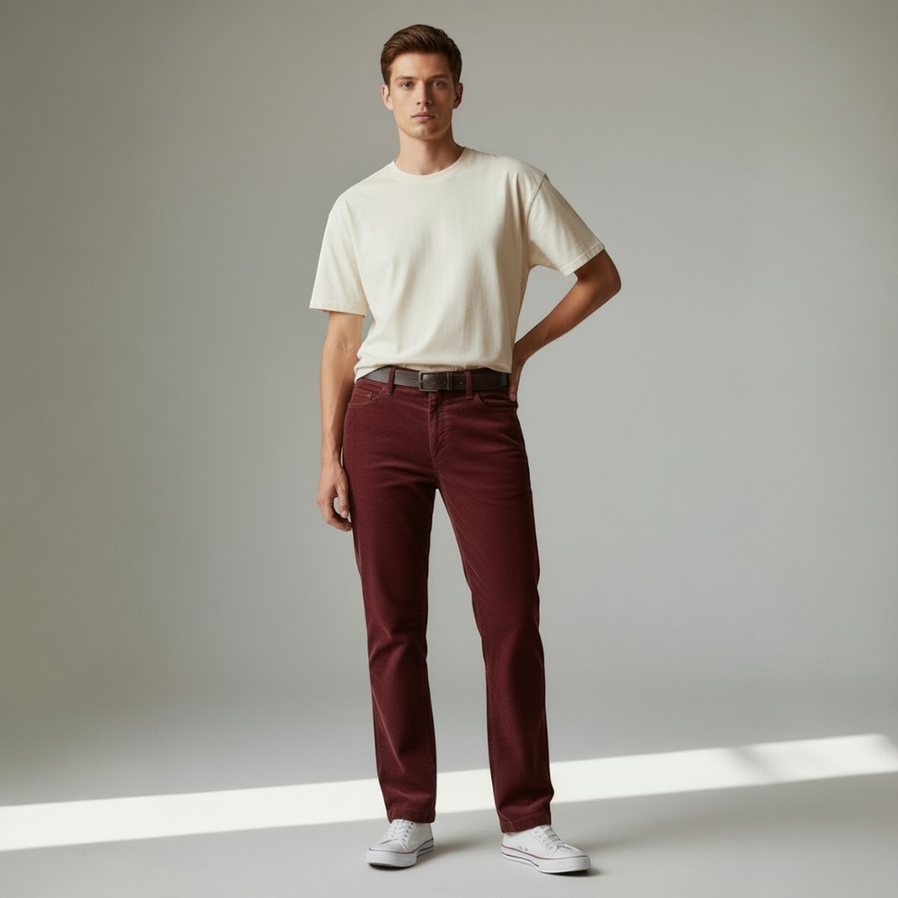 Men's VINEYARD VINES Burgundy Corduroy Jeans 32x32